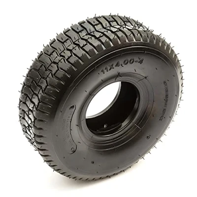 Image of Tyre 11x4.00 4 2 Ply Chevron Turf Tread Fits 4&quot; Inch Wheel Ride On Lawn Mower