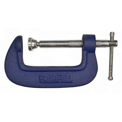 Image of Faithfull FAIHC3 Mini G Clamp,Blue,76 mm (3 Inch) Capacity, 32