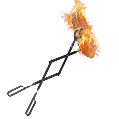 Image of 26&quot; Fireplace Tongs, Fire Pit Tool, Accessories Tool for Outdoor Indoor Camping BBQ