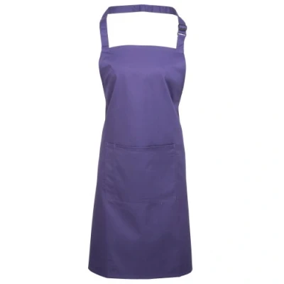 Image of Premier Workwear Colours Bib Apron With Pocket Purple Large