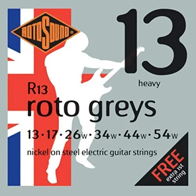 Image of Rotosound R13 Nickel Heavy Gauge Electric Guitar Strings (13 17 26 34 44 54)