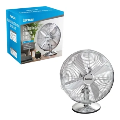 Image of Benross 12&quot; Chrome Desk Fan