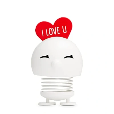Image of Hoptimist Love Bimble Small (S) Scandinavian Decoration for Living Room, Desk, Bedroom, Office, 4.5 x 5.8 8.7 cm, White