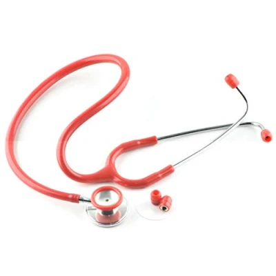 Image of Optimum Dual Head Stethoscope for Medical EMT Nurse Doctor Vet Student Red