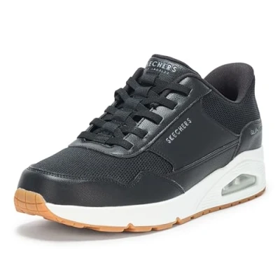 Image of Skechers Men&#039;s Hands Free Slip ins UNO BANKSIA Sneaker, Black, 10 UK