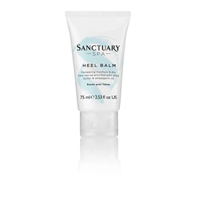 Image of Sanctuary Spa Foot Moisturiser, Heel Balm for Dry and Chapped Heels with Shea Butter, Vegan Cruelty Free, 75ml