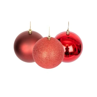 Image of 60mm/6Pcs Christmas Baubles Shatterproof Dark Red, Tree Decorations Ball Ornaments Balls Xmas Hanging Holiday Decor Shiny,Matte,Glitter
