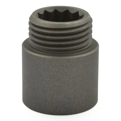 Image of Hot Flow 20mm Rigid Radiator Valve Extensions 1/2 inch BSP Light Pewter (Pair)