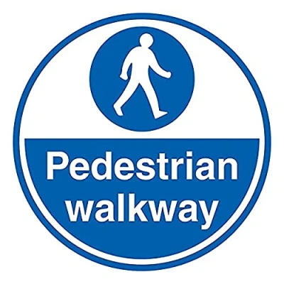 Image of V Safety Pedestrian Walkway 300x300mm Self Adhesive Floor Sticker