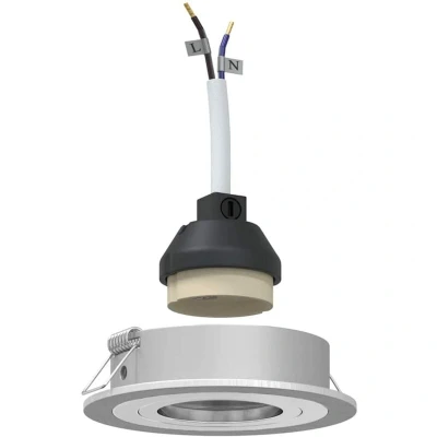 Image of vidaXL Recessed Spotlights 12 pcs Round GU10 Silver Ø91 mm