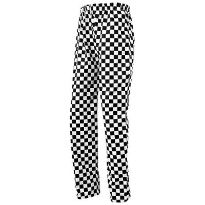 Image of Premier Essential Unisex Chefs Trouser / Catering Workwear (L) (Black/White (Big Check))