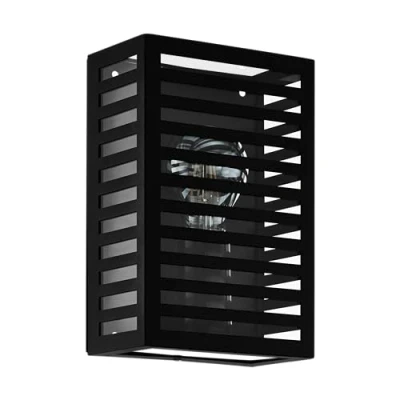 Image of Eglo Outdoor Wall Light Alamonte 3, lamp Made of Metal in Black, spot, Porch Lighting with E27 Socket, IP44