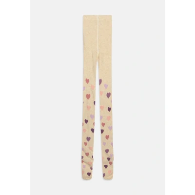 Image of Lindex Tights Hearts for kids, Size: 1.5 2y, Beige melange