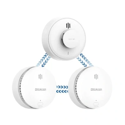 Image of Smoke Alarm, Interlinked and Heat Alarm Scotland Bundle, Pre linked,10 Year Battery Life,Compliant with &amp; England Law (2 + 1 Heat)