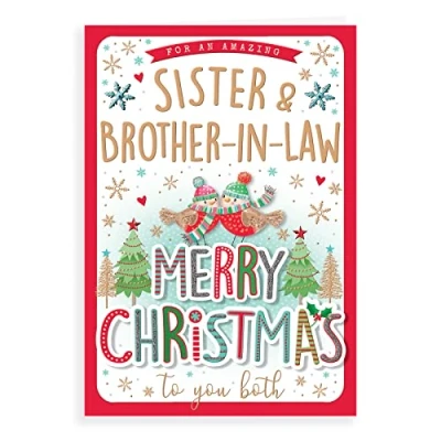 Image of Regal Publishing Modern Christmas Card Sister &amp; Brother in Law 9 x 6 inches, C85446