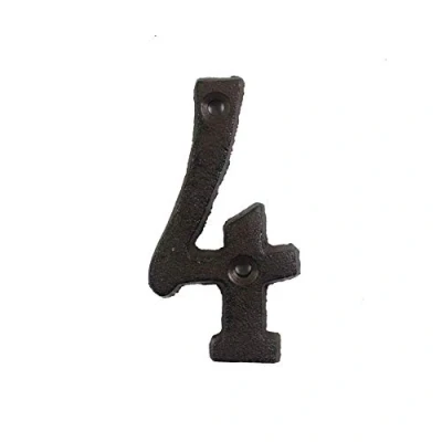 Image of ausuky Cast Iron Retro Metal Alphabet Letters Numbers Sign Address Door Cafe Wall Decor A to Z,0 9 (4)
