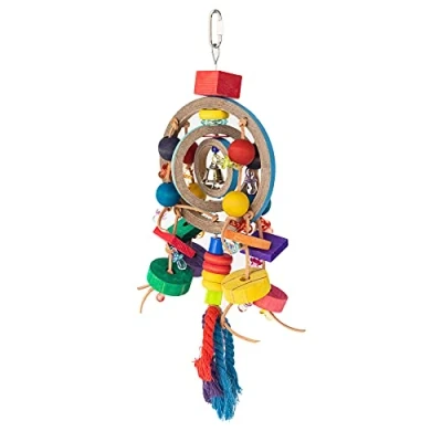 Image of Busy Bagel Chew &amp; Preen Hanging Parrot Toy