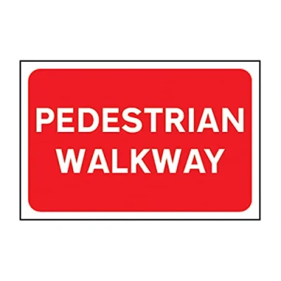 Image of Pedestrian Walkway Sign, 600mm x 400mm, 3mm Foamed PVC Board