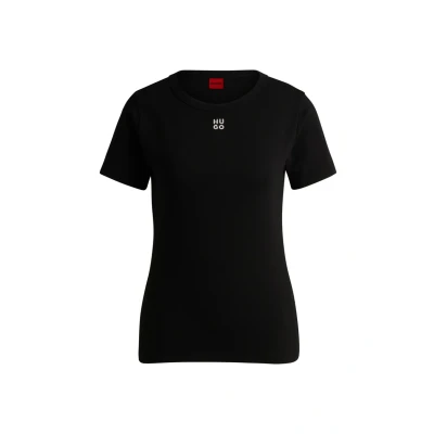 Image of HUGO Deloris Basic Tshirt, Women&#039;s, Size: XS, Black