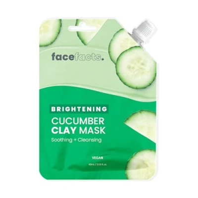 Image of Face Facts Brightening Cucumber Clay Mask Soothing + Cleansing Resealable Pouch 60ml