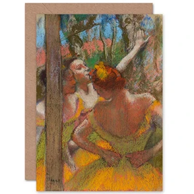 Image of Artery8 Edgar Degas Dancers Girls Ballerina Painting Fine Art Greeting Card Plus Envelope Blank Inside