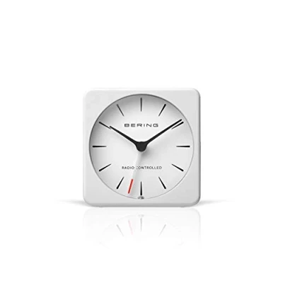 Image of BERING Alarm Clock Simple and Modern Nordic Design White Runs Particularly Quietly 66 mm in Diameter 91066 54S