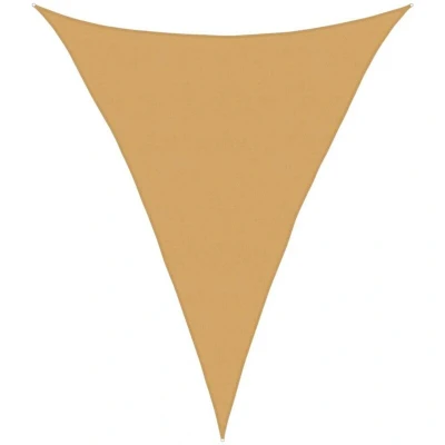 Image of vidaXL Sunshade Sail 160 g/m² Triangular Sand 5x6x6 m HDPE
