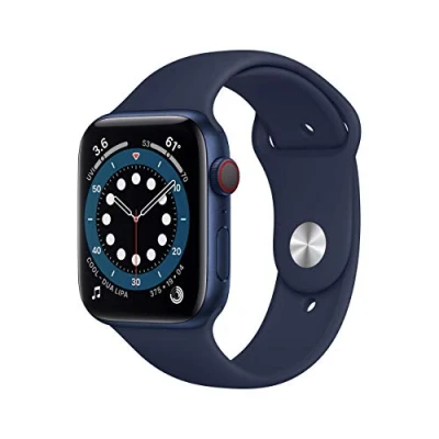 Image of Apple Watch Series 6 (GPS + Cellular, 44MM) Blue Aluminium Case with Deep Navy Sport Band (Renewed)