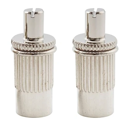 Image of Musiclily Pro M8 Metric Nashville Tune o matic Bridge Mounting Studs and Inserts Bushings Set for Import Les Paul Style Electric Guitar, Nickel (Set of 2)