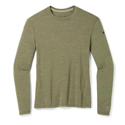 Image of Smartwool Men&#039;s Classic Thermal Merino Base Layer Crew, Winter Moss Heather, Large