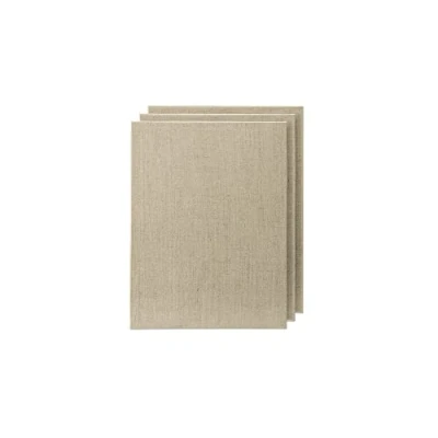Image of Senso Clear Primed Linen Panels 8x8&quot; 3 Pack of for Painting Oils, Acrylics, Pastels and More