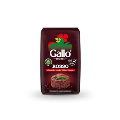 Image of Riso Gallo Vegan Rustico Rosso Fragrant Red Rice, From Sustainable Agriculture,500 g (Pack of 1)