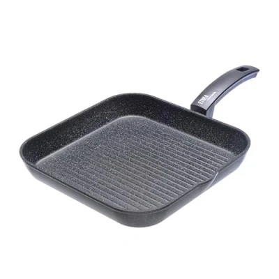 Image of Moneta Etnea Griddle Pan, Aluminium Stone Surface Non Stick and Anti Scratch Coating, Dishwasher Safe, 28x28 cm