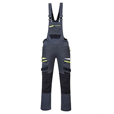 Image of Portwest DX4 Work Bib and Brace Metal Grey XXL