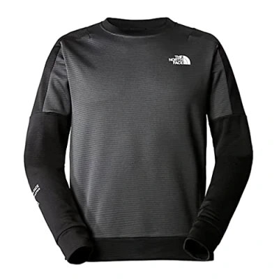 Image of THE NORTH FACE Men&#039;s Crew Fleece T Shirt, TNF Black Asphalt Grey, XS