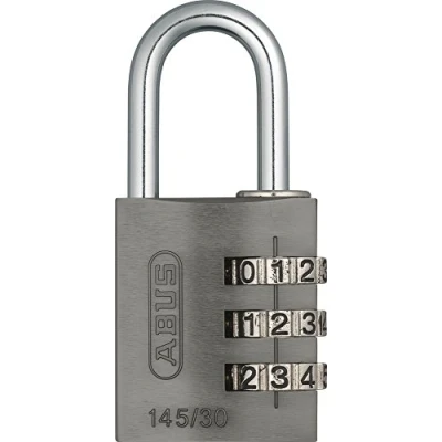 Image of ABUS combination lock 145/30 Titanium Luggage lock, locker and much more. Aluminium padlock individually adjustable numerical code security level 3