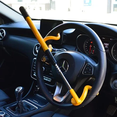 Image of Netagon Universal Maypole Car &amp; Van Top Security Anti Theft Steering Wheel Lock Locking Device New Model (Double Hook Lock)
