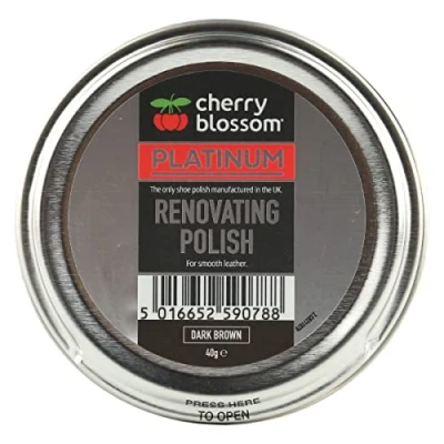 Image of Cherry Blossom Footwear Renovating Polish Shoe, Dark Brown, 40g