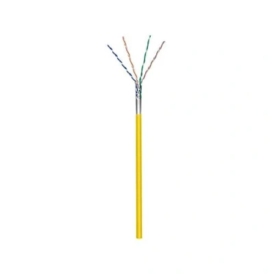 Image of Goobay 93266 CAT 5e Network Cable, F/UTP, Yellow, 100m Length