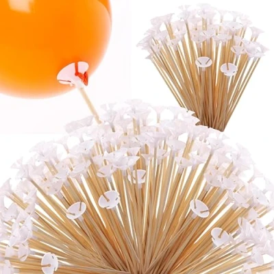 Image of Toyland® Pack of 1000 32cm (12.5&quot;) Bamboo Balloon Sticks &amp; Cups Eco Friendly, Reusable Recyclable Celebration Party Decoration
