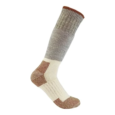 Image of Carhartt Men&#039;s Arctic Heavyweight Merino Wool Blend Boot Sock, Heather Grey, Large
