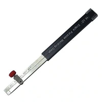 Image of RIVERWELD Hi lo Welding Gauge Gage Internal Single Purpose Root Gap Checks Weld Space and Misalignment Size Height Thickness Marks Inch