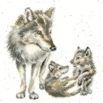 Image of Bothy Threads Cross Stitch Kit Wolf Pack