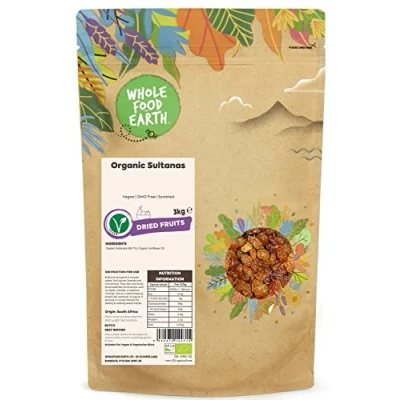 Image of Wholefood Earth Organic Sultanas 3kg Vegan GMO Free Sundried Certified