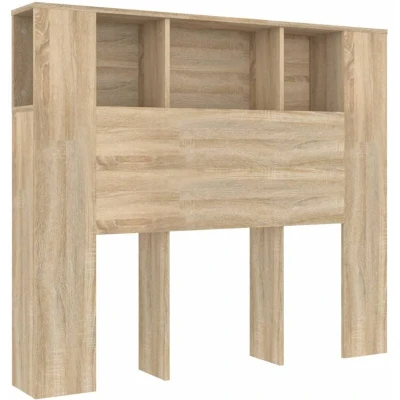 Image of vidaXL Headboard Cabinet Sonoma Oak 120x18.5x102.5 cm