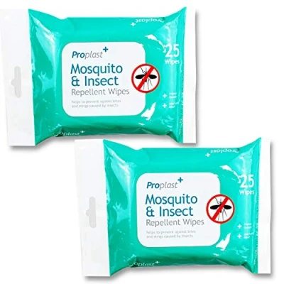 Image of 50x Deet Insect &amp; Mosquito Repellent Wipes Long Lasting Action
