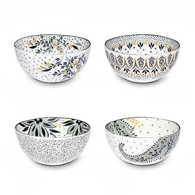 Image of Sara Miller Artisanne Noir Set of 4 Small Bowls