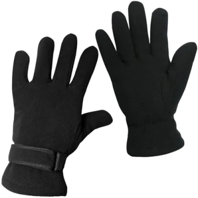 Image of True Face Mens Womens Gloves Adults Magic Mittens Stretch Winter Warm Soft Regular Fit Black RS166
