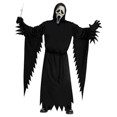 Image of Aged Scream Ghost Face Costume Plus Size