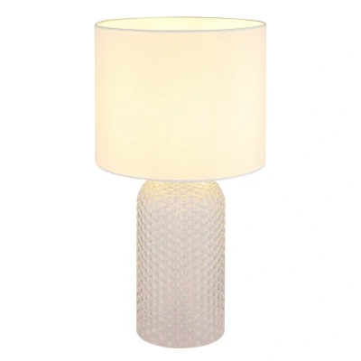 Image of Globo Sofia table lamp, white, height 50 cm, fabric/glass